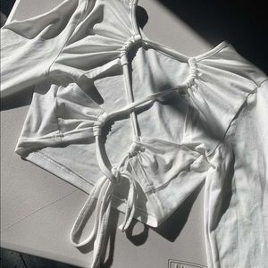 Cute cropped white top